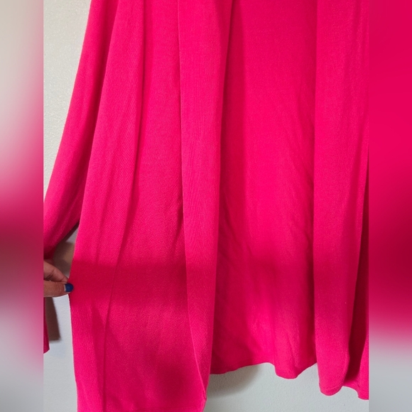 Cyrus | Bright Pink Long Sleeve Cardigan Size Medium - Picture 5 of 8